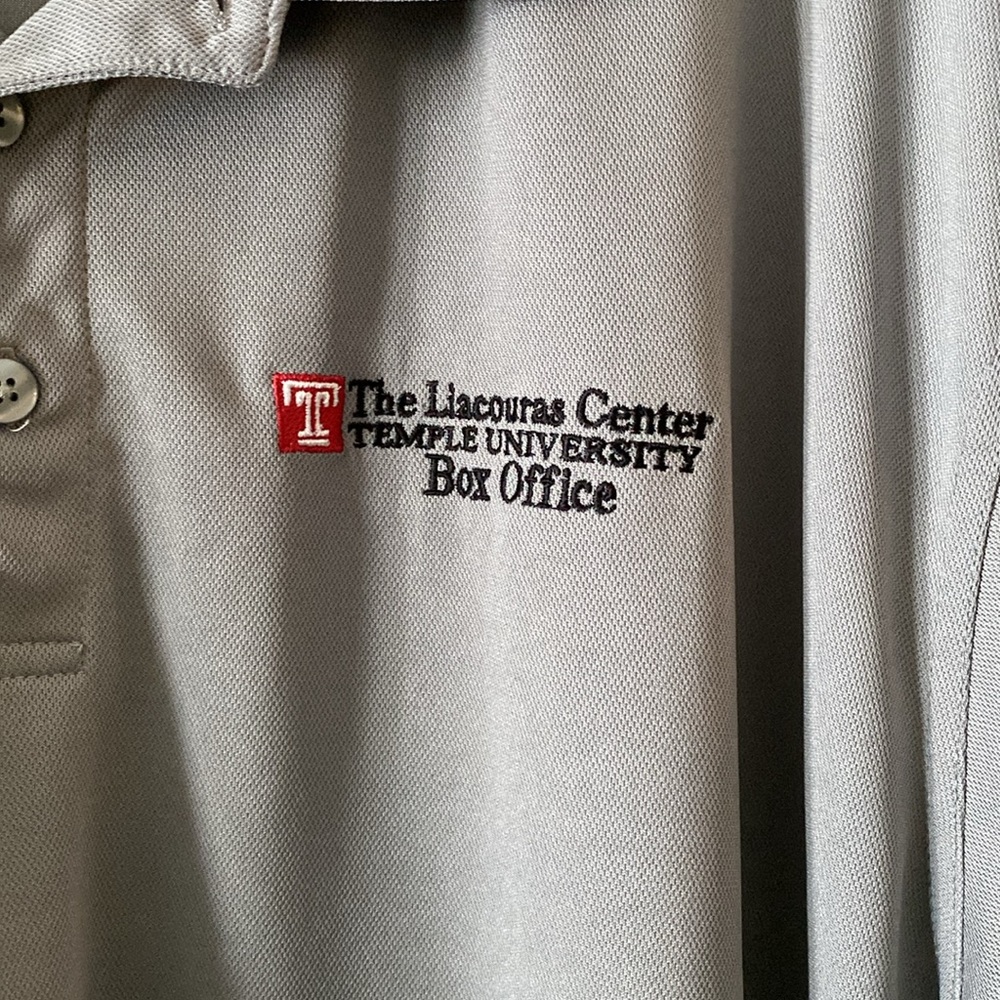 Gray Temple University Liacouras Center polo 2x - Picture 2 of 4